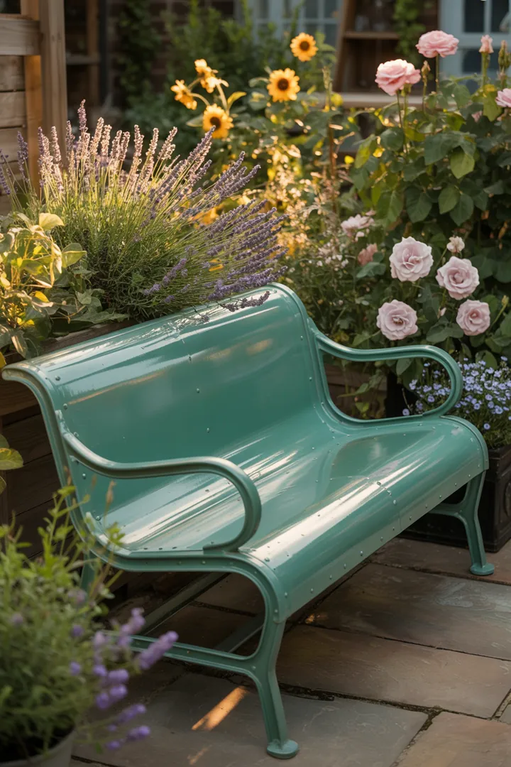 Eine Person führt eine kreative Auffrischung von Möbeln durch, indem sie Holz mit umweltfreundlichem Anstrich behandelt und pflegt.