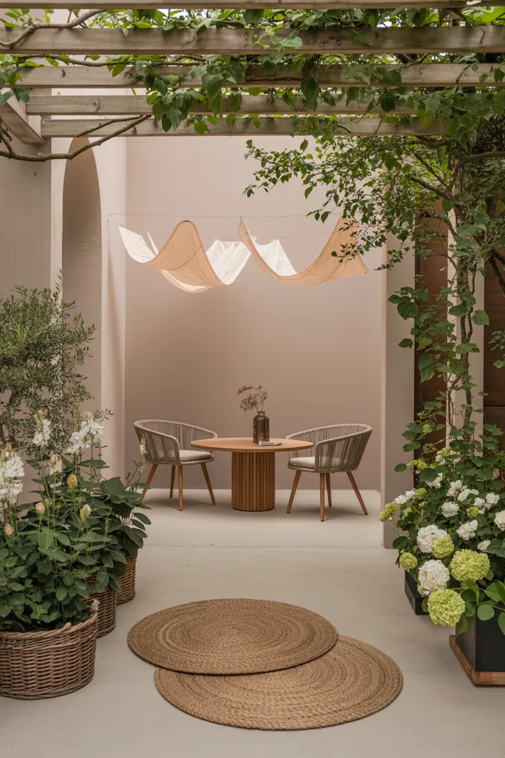 Elegante Möbel für den Außenbereich, die stilvolle Sitzgelegenheiten und einladende Essbereiche im Garten schaffen, perfekt für entspannte Sommerabende.