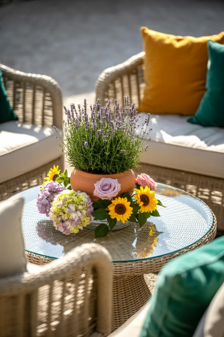 Elegante Gartenmöbel im modernen Stil, ideal für die Gestaltung von Outdoor-Bereichen mit komfortablen Stühlen und stilvollen Sets.