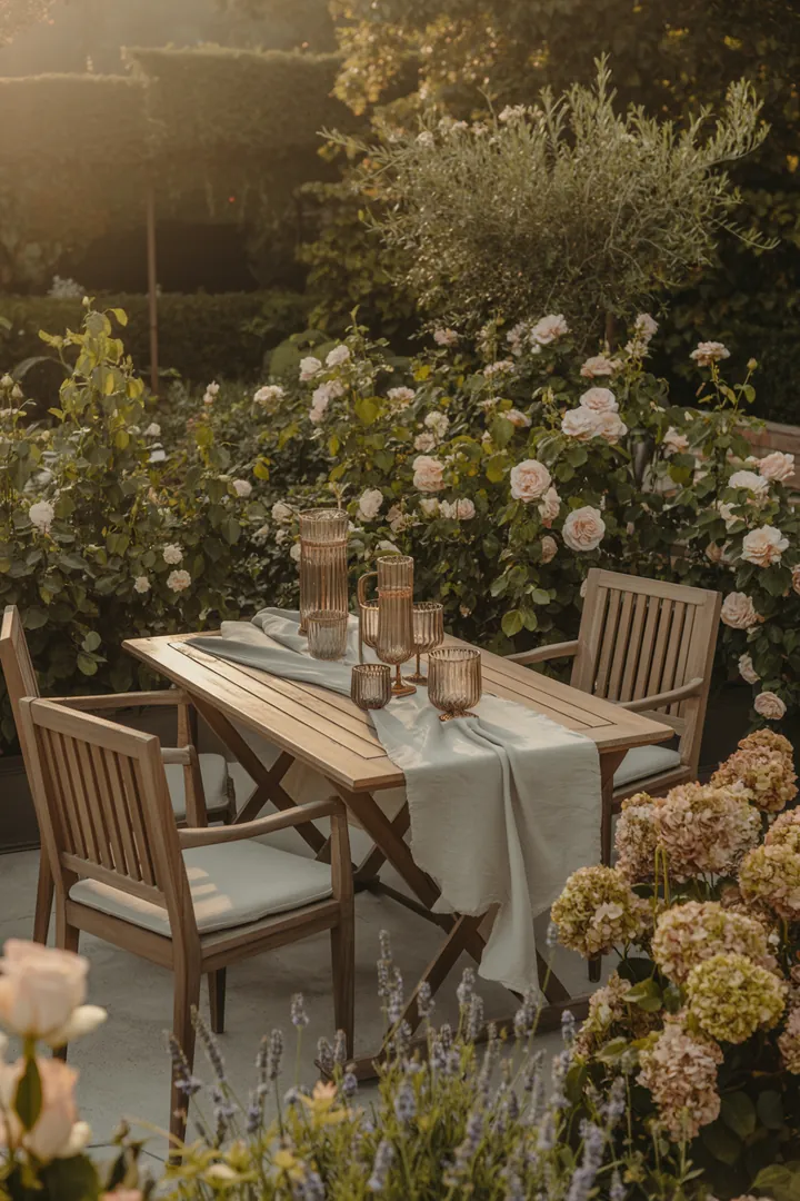 Elegante Sitzmöbel für den Außenbereich, ideal für stilvolle Gartensets und ansprechendes Outdoor-Design, schaffen eine einladende Atmosphäre.