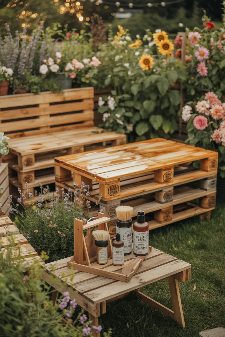 Kreative Holzgestaltung für den Außenbereich: Nachhaltige Möbel aus recycelten Materialien, ideal für individuelle Gartenprojekte und upcycling Ideen.