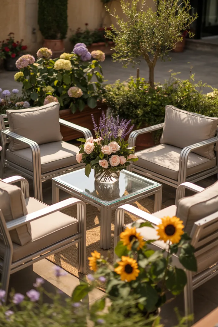 Entspannende Gartenmöbel aus Rattan für stilvolle Outdoor-Lounges, ideal für gemütliche Abende auf der Terrasse oder im Garten.