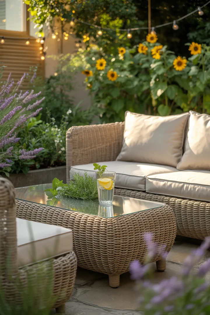 Entspannte Atmosphäre mit stilvollen Relaxmöbeln für die Outdoor-Lounge, perfekt für gemütliche Stunden in der Gartenlounge oder Terrassenlounge. Ideal für jeden Außenbereich.