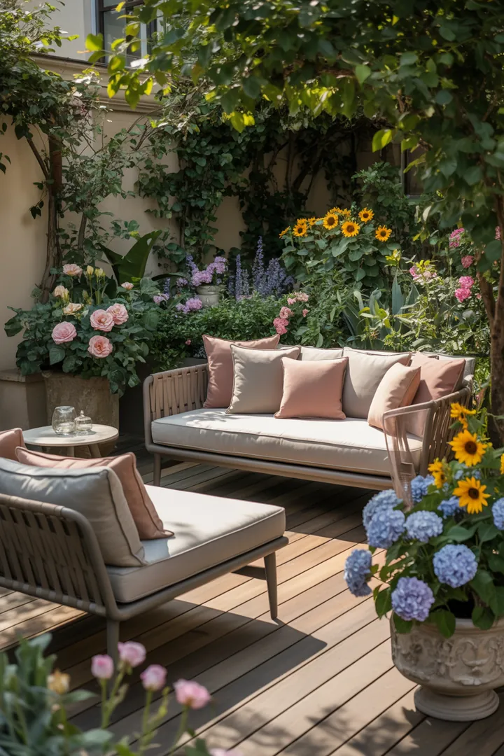 Elegante, zeitgemäße Möbel für den Außenbereich, die durch minimalistisches Design überzeugen und perfekten Komfort bieten. Ideal für stilvolle Lounges.