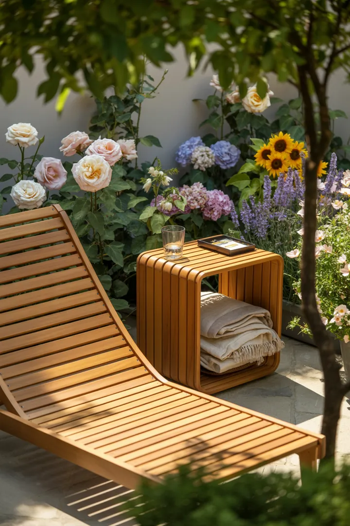 Elegante Outdoor-Lounge mit modernem Stil, die minimalistisches Design verkörpert und als trendmöbel für entspannte Momente im Freien ideal ist.