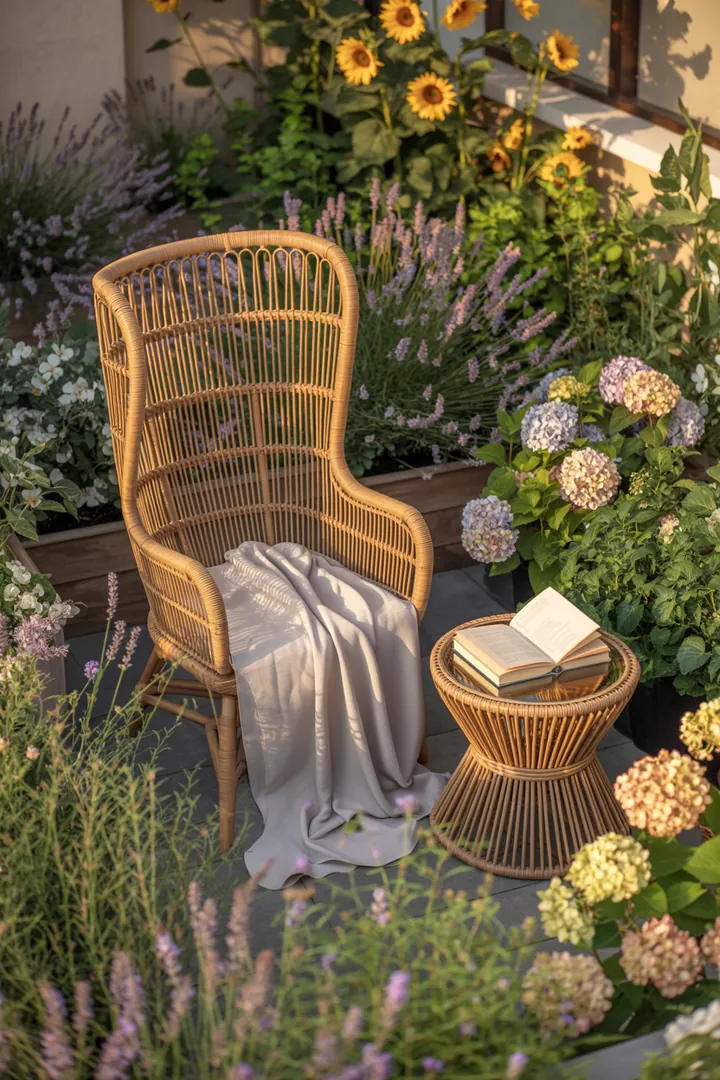 Elegantes Outdoor-Set aus widerstandsfähigem Geflecht, ideal für entspannte Stunden auf der Terrasse oder im Garten. Rattan-Möbel verleihen jedem Außenbereich einen stilvollen Akzent.