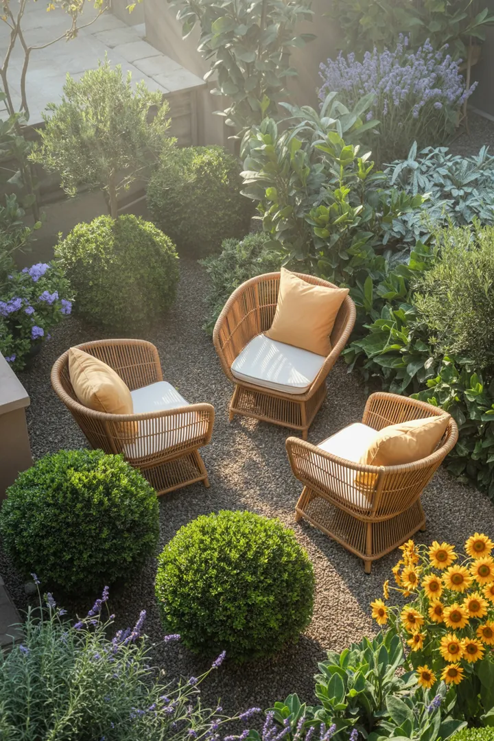 Elegantes Outdoor-Set aus geflochtenem Material, ideal für die Terrasse, mit modernen Rattan-Möbeln für stilvolle Garten-Lounges.