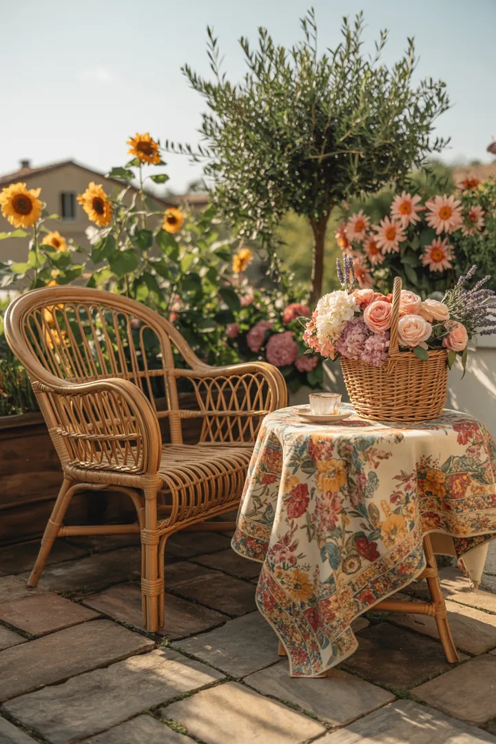 Elegante Gartenmöbel aus robustem Geflecht, ideal für entspannte Stunden im Freien; stilvolles Outdoor-Set aus Polyrattan für die Terrasse.