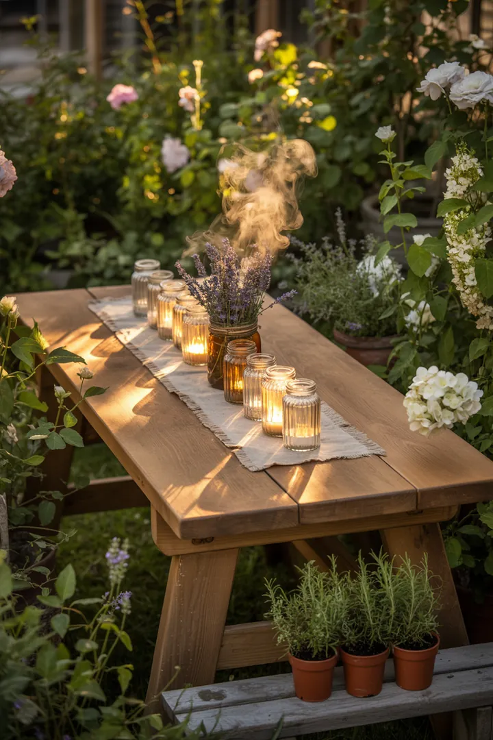 "Gemütliche Sitzgelegenheit im Landhausstil aus massivem Holz mit Holzoptik, ideal für rustikale Gartenmöbel und naturnahe Gestaltung."