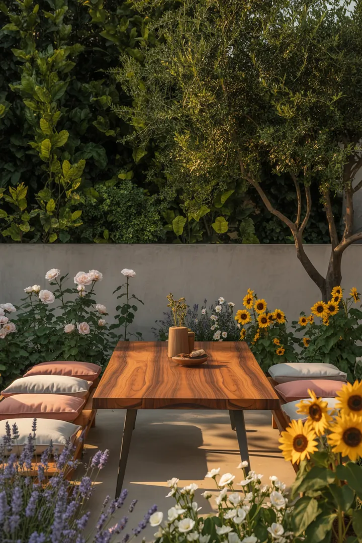 "Ein kreatives DIY-Projekt zeigt umweltfreundliche Gartenmöbel aus wiederverwendetem Material, ideal für nachhaltige Gartenideen und individuelle Holzgestaltung."