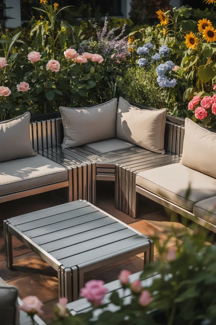 Elegante Möbelstücke für den Außenbereich aus edlen Materialien, vereinen Stil und Langlebigkeit für luxuriöse Gartenbereiche.