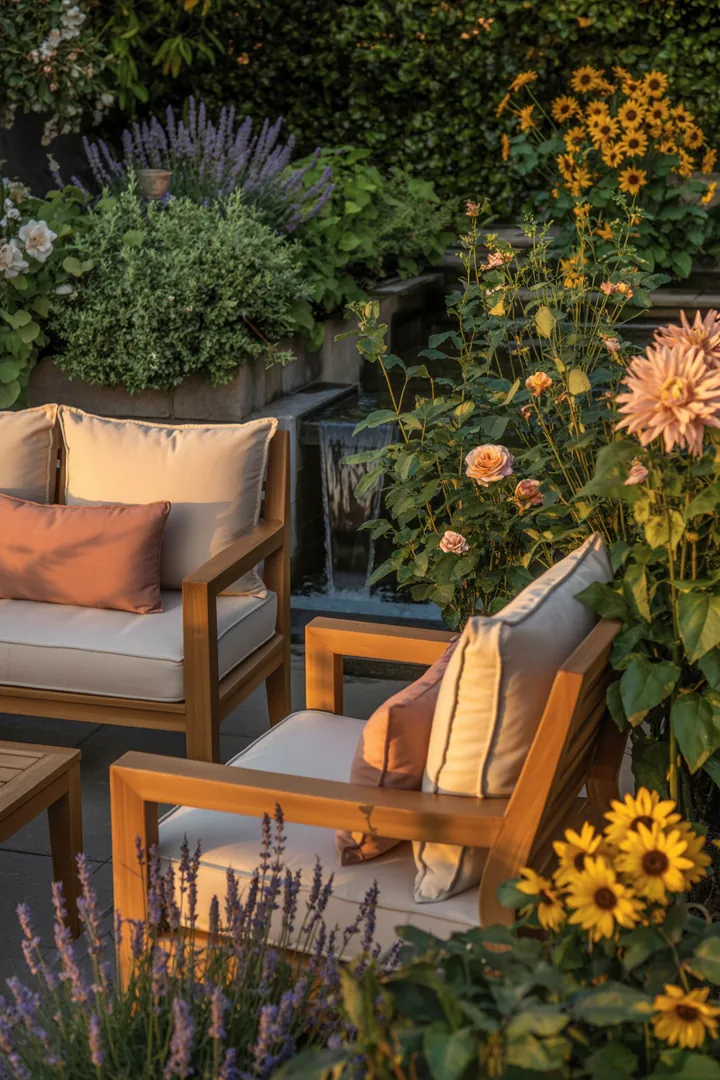 Elegante Sitzgruppe aus edlen Materialien für stilvolle Außengebiete, ideal für gehobene Ansprüche und unvergessliche Momente im Freien.