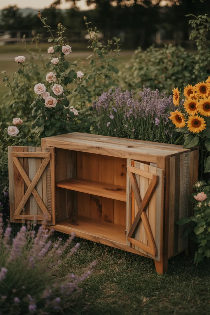 Rustikale Möbel aus recyceltem Holz schaffen ein einzigartiges Ambiente, ideal für nachhaltiges Wohnen und kreatives Upcycling im modernen Holzdesign.