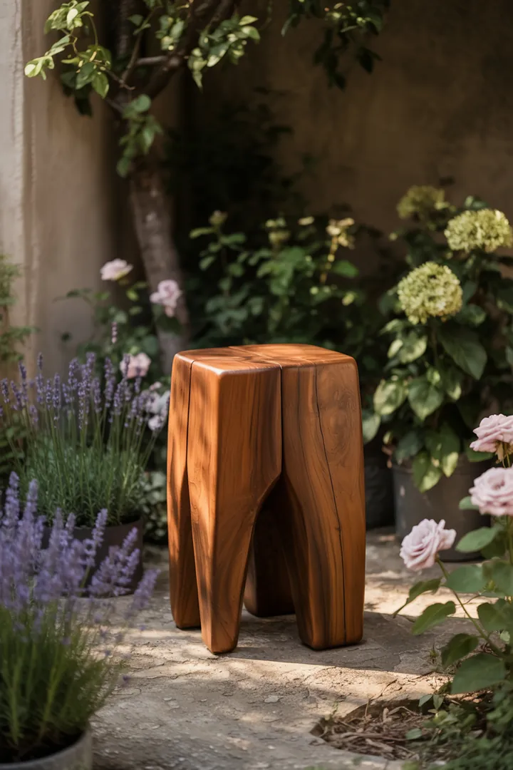 Rustikales Möbelstück aus recyceltem Holz, das durch Upcycling-Techniken entsteht, verkörpert einzigartiges Holzdesign und natürliche Eleganz.