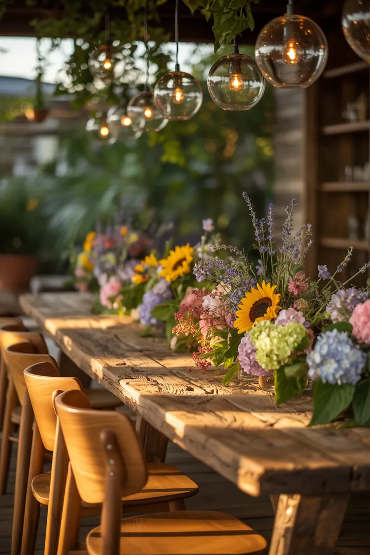 Rustikales Holzdesign: Ein einzigartiges Möbelstück aus recycelten Balken, das mit Upcycling-Techniken hergestellt wurde und natürliche Eleganz verkörpert.