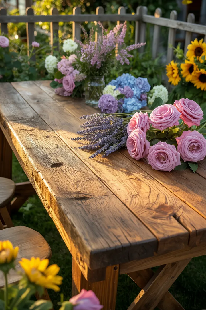 Rustikale Holzdesignmöbel aus recycelten Materialien, die durch kreatives Upcycling einen natürlichen Charme verleihen. Ideal für umweltbewusste Einrichtung.