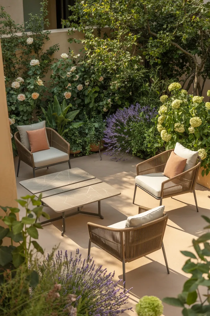 Elegante Sitzgelegenheit für den Außenbereich, ideal für entspannte Stunden im Freien, robust und stilvoll für jede Terrasse.