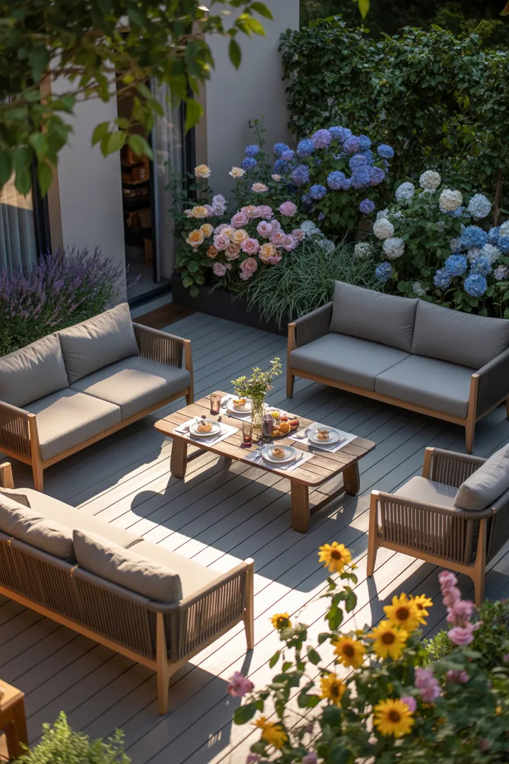 Stylische Sitzgelegenheit für den Außenbereich mit wetterfestem Material, ideal für entspannte Stunden und gesellige Zusammenkünfte im modernen Stil.