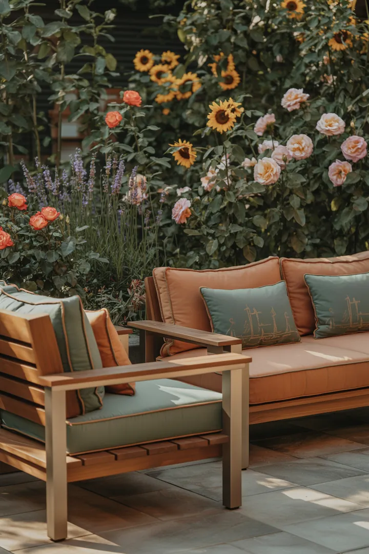 Moderne Sitzgelegenheit für den Außenbereich, ideal für entspannte Stunden auf der Terrasse, robust und wetterbeständig gestaltet.