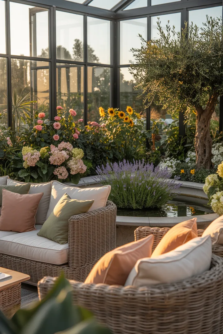 Elegante Möbel für den verglasten Garten, ideal für die stilvolle Einrichtung von Innen- und Außenbereichen aus langlebigem Polyrattan.