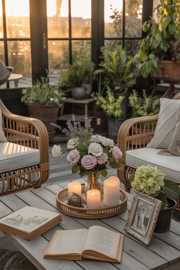 Gemütliche Möbel für den ganzjährigen Genuss in einem verglasten Garten, ideal für entspannte Stunden im Innen- und Außenbereich mit stilvollem Polyrattan.