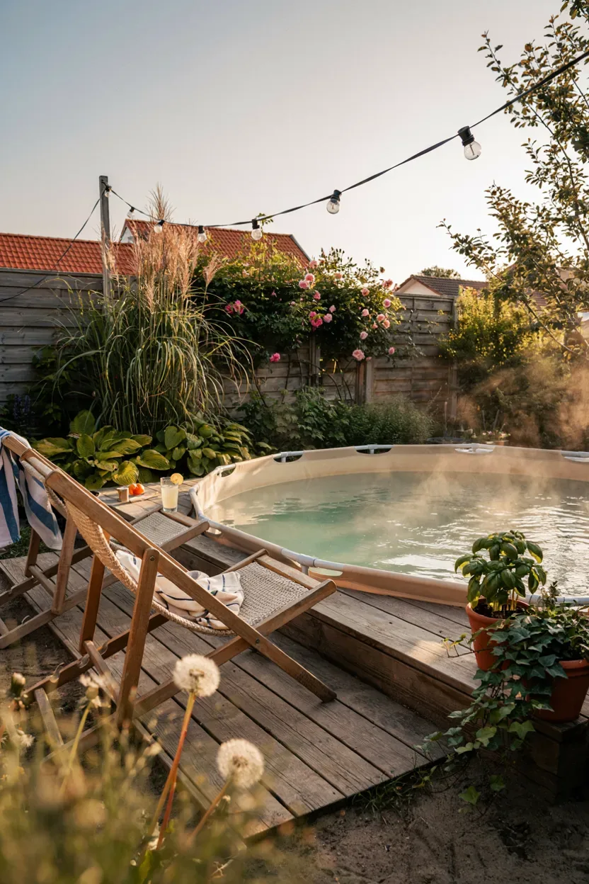 aufstellpool kleiner garten – Idee 1