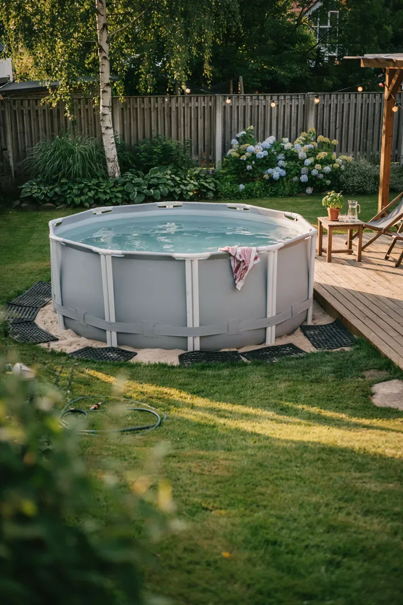 aufstellpool kleiner garten – Idee 2