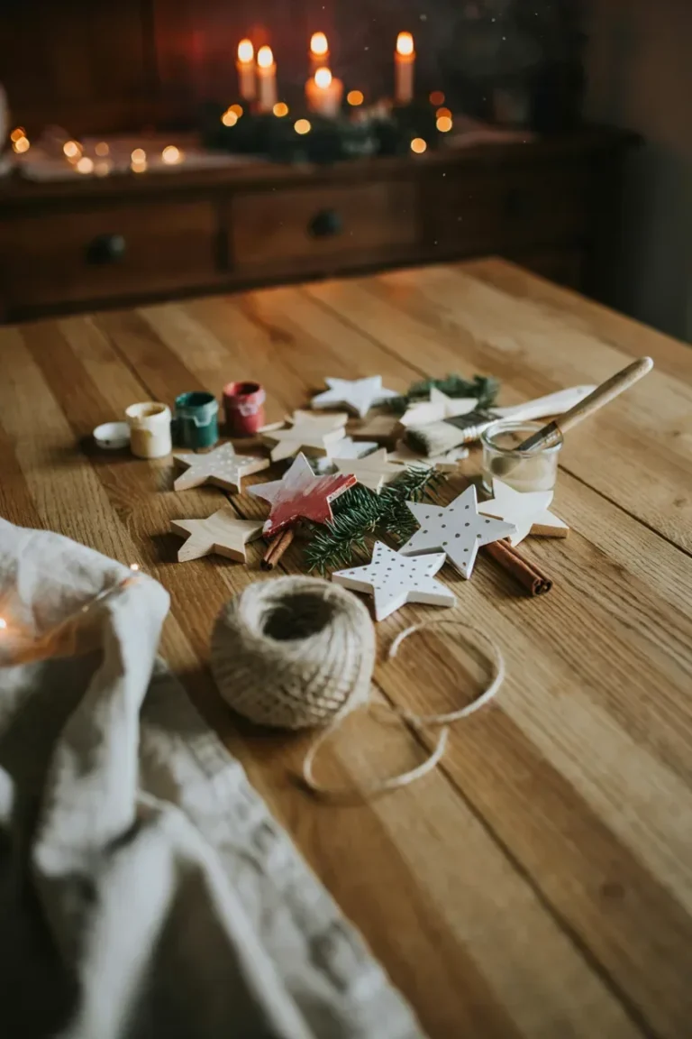 weihnachtsdeko aus holz selber machen – Idee 1