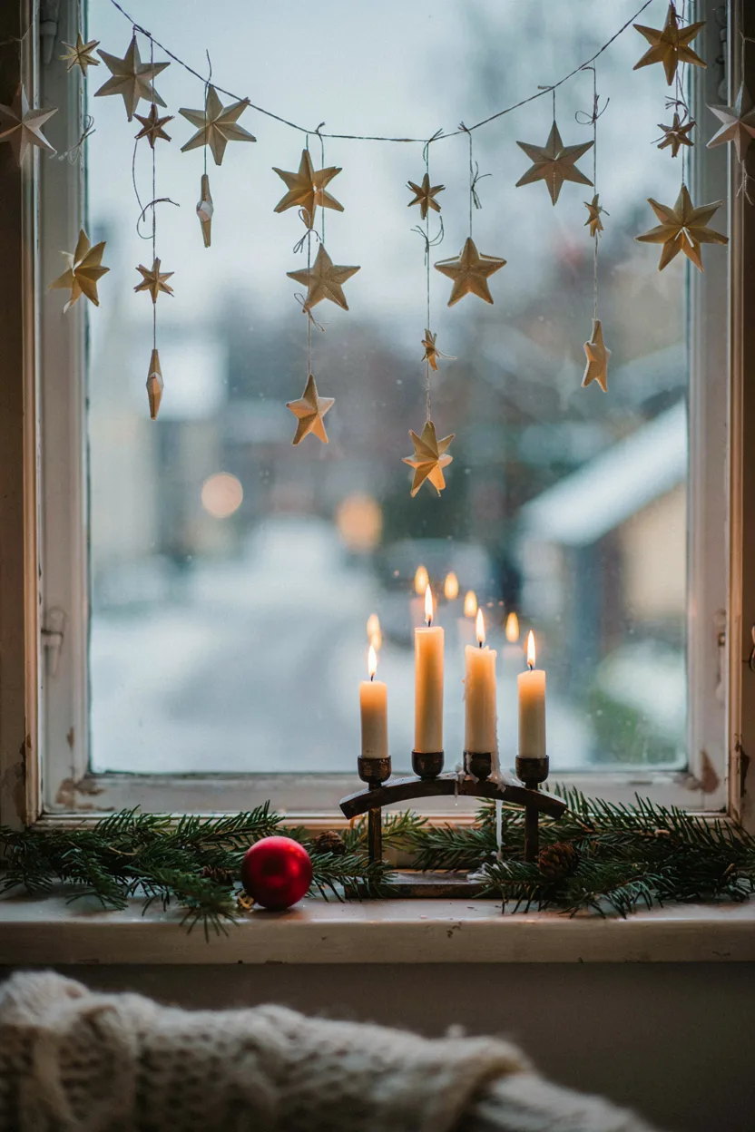 fensterdeko für weihnachten basteln – Idee 3