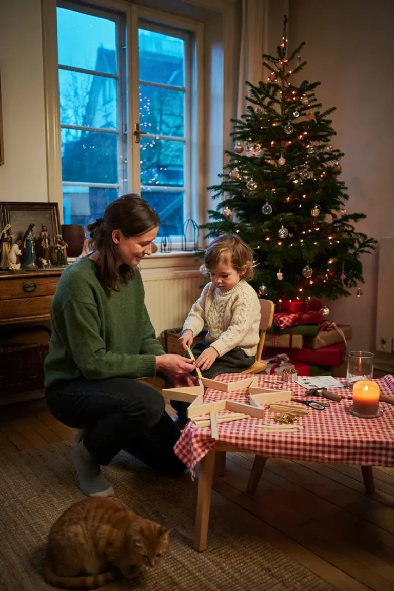 weihnachtsstern basteln mit kindern – Idee 1