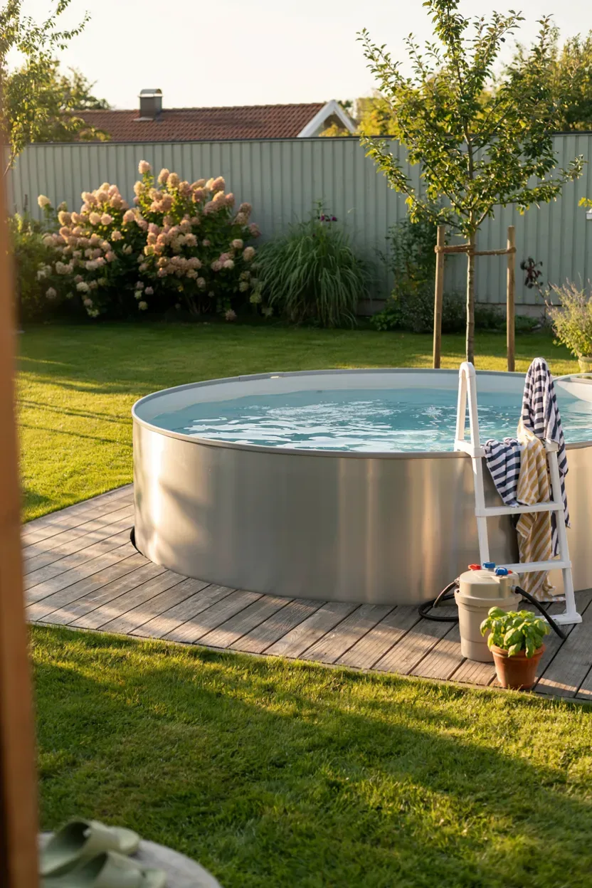 stahlwandpool selber aufbauen – Idee 3