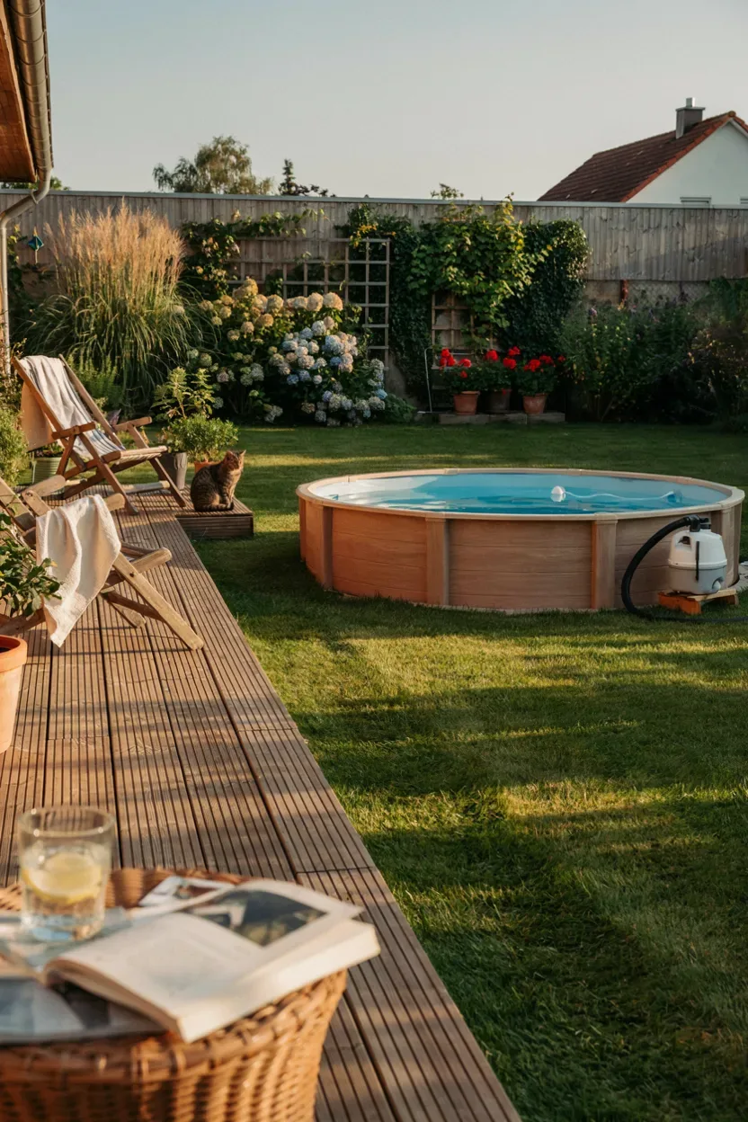 pool mit holzverkleidung hochbeet-look – Idee 3