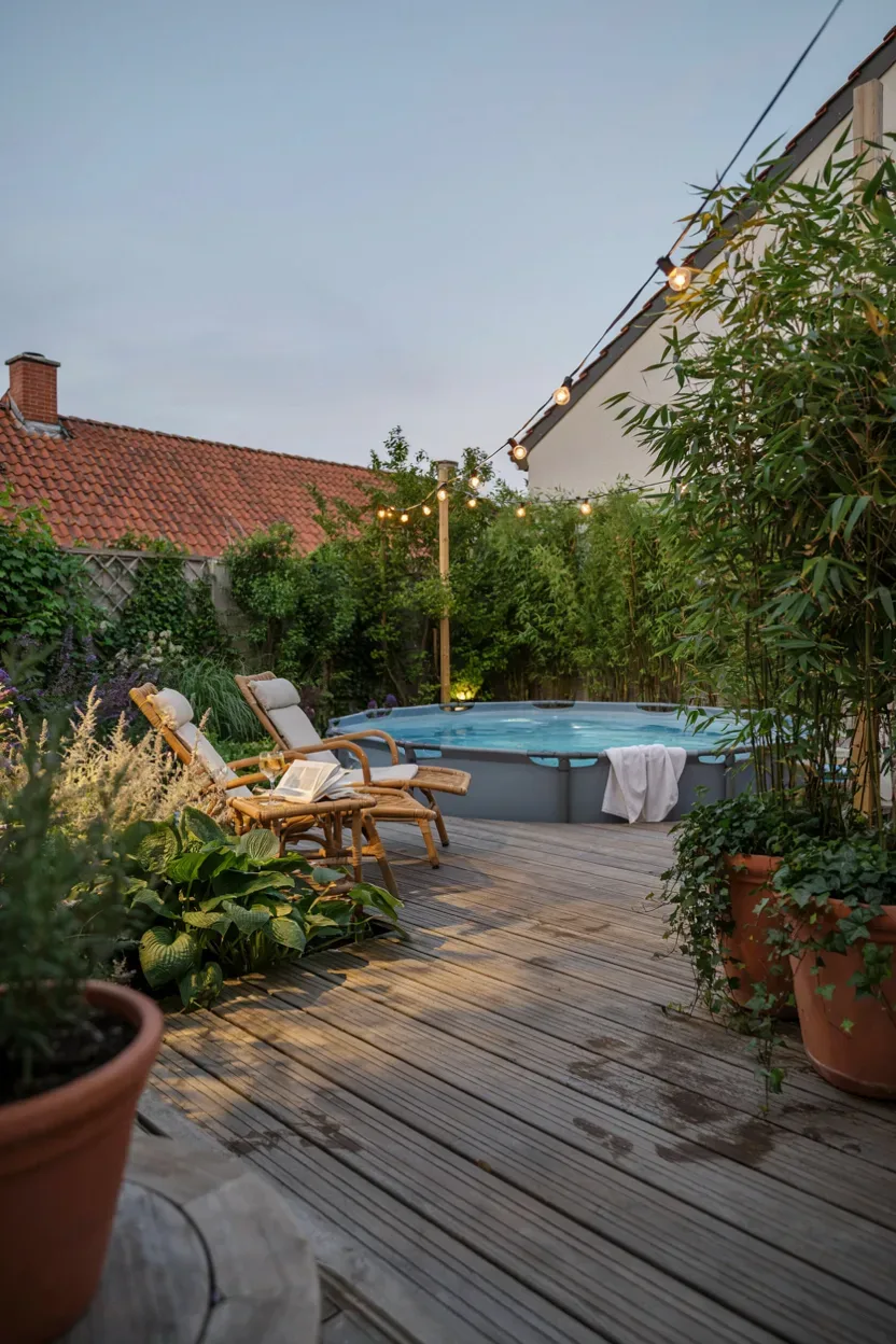 sichtschutz rund um den pool – Idee 2