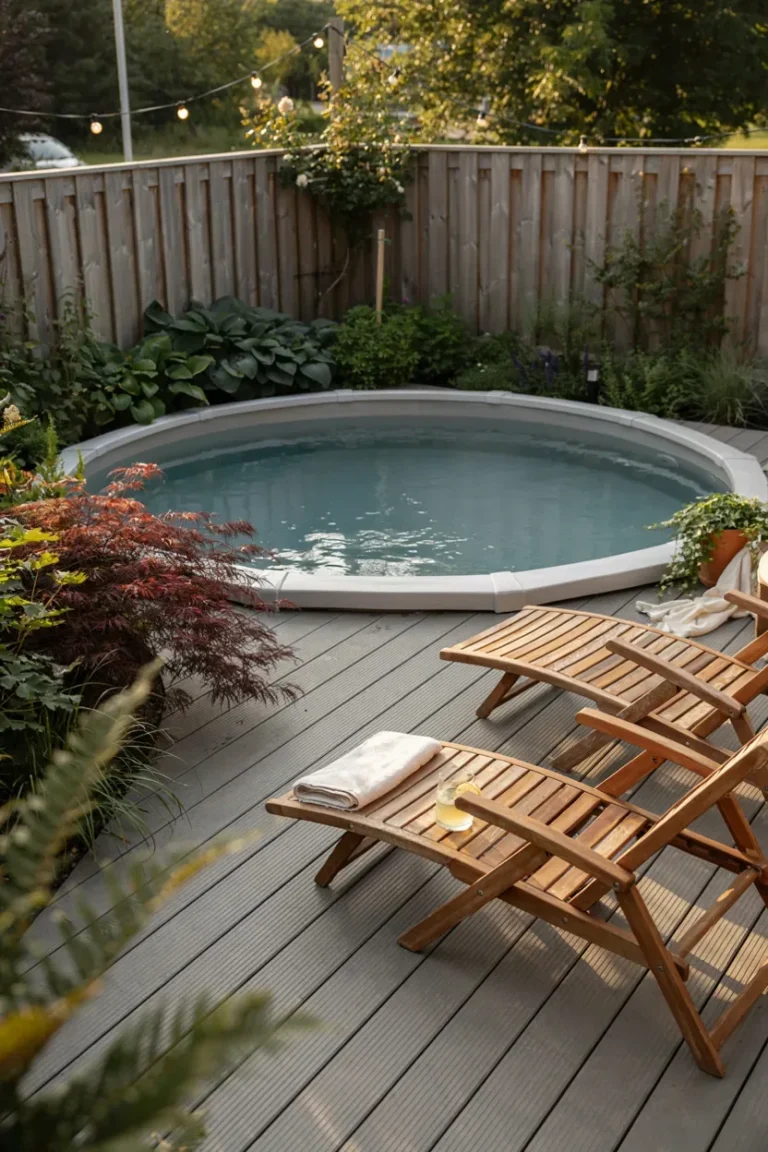 poolumrandung aus wpc – Idee 1